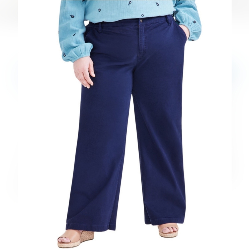 Style & Co Pants Womens Plus Size High Rise Wide Leg Casual Trouser NWT - Picture 3 of 7